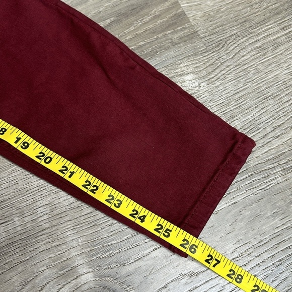 Sam Edelman Women’s The Kitten Mid Rise Skinny Jeans 26” Inseam Maroon Sz 10/30 - Picture 11 of 12